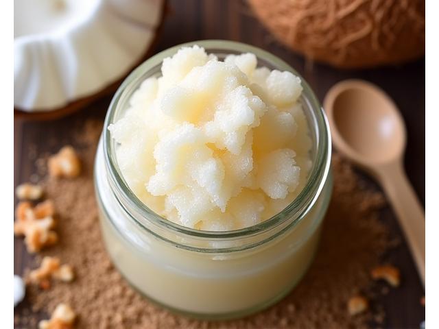 Exfoliante corporal natural de azúcar y coco para piel suave