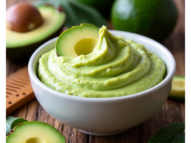 Mascarilla capilar nutritiva de aguacate para cabello seco y dañado